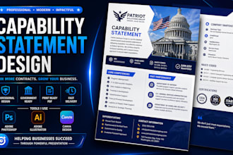 design professional government capability statement, government contract design