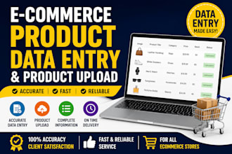 upload products and do ecommerce data entry