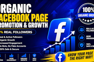 organic facebook page promotion and growth for real followers