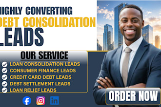 provide verified 15 daily debt consolidation leads using facebook ads