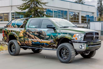 vehicle wrap design, car wrap design, van wrap design