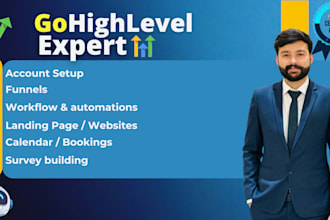 build a gohighlevel sales funnel, CRM setup and automation