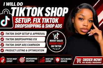 do tiktok shop setup fix tik tok dropshipping manager shop ads