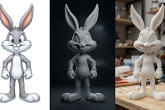 convert 2d to 3d toy models figurine from image and picture to 3d printing