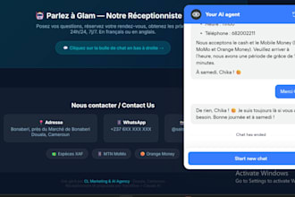 build an ai receptionist for whatsapp, instagram, or facebook messenger