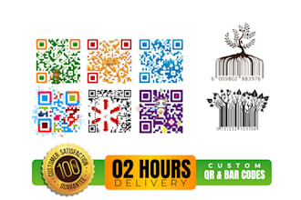create custom qr code design, bar code for your business card and business flyer