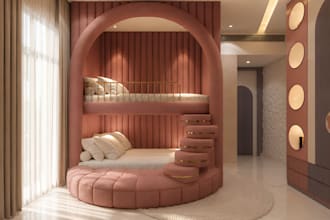 do interior design and 3d rendering for modern bedrooms
