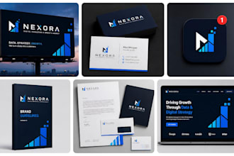 create a premium logo design with complete brand identity