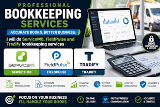 do servicem8, fieldpulse and tradify bookkeeping services