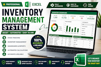 create a professional excel inventory management system