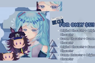draw your desired characters