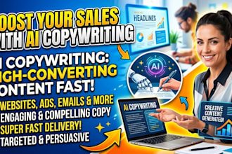 be your ai copywriter for sales copy and website content