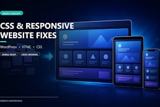 fix your website layout, CSS and responsive design issues fast