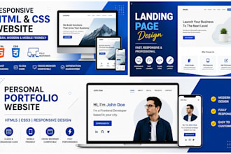 create a responsive HTML CSS website