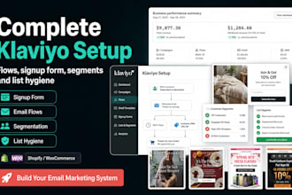 setup klaviyo email marketing with flows signup form and segmentation