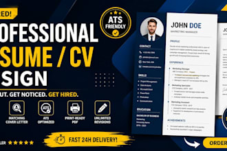 design a professional resume,CV for your dream job