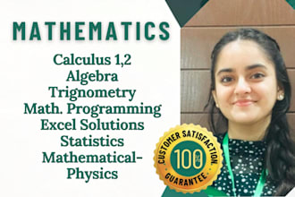 help in mathematics, statistics, programming and excel projects