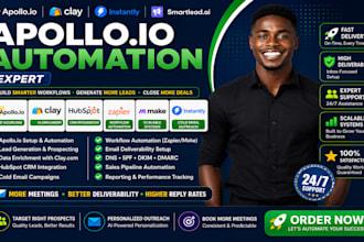setup apollo io clay com hubspot CRM zapier and sales automation