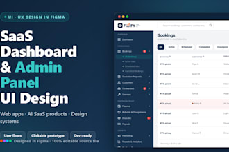 design ai saas dashboard, web app and admin panel UI UX in figma