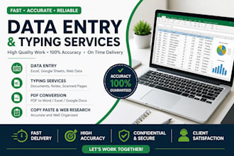 do accurate typing and data entry work