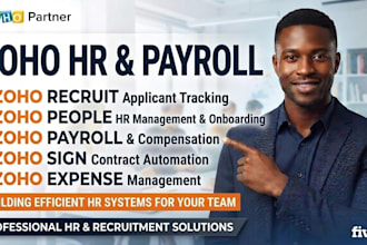 setup zoho recruit zoho people hr zoho sign contract zoho expense zoho payroll