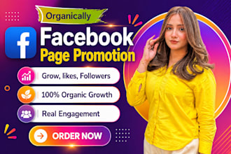 promote and grow your facebook page following fast organic