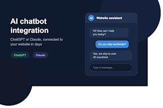integrate a chatgpt or claude ai chatbot into your website