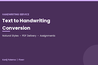 convert your typed text into handwriting