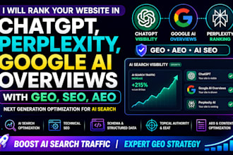 rank your website in chatgpt, perplexity, google ai overviews with GEO, SEO, aeo