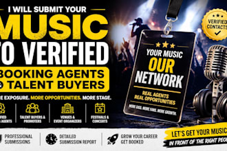 submit your music to music booking agents and talent buyers