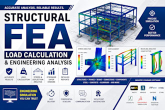 do finite element analysis fea and structural engineering analysis, load calcs