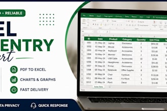 do excel data entry, formatting, cleaning, and pivot tables