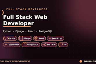 be your full stack web developer, front end developer and back end developer