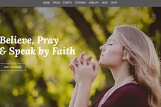 design wix ministry website church nonprofit website
