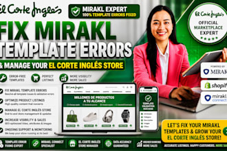 fix mirakl template errors and manage el corte inglés store
