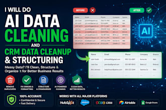 do ai data cleaning and CRM data cleanup and structuring