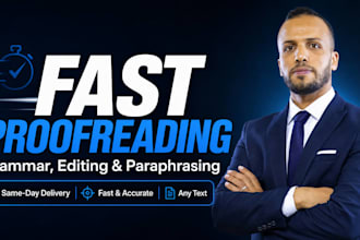 proofread edit and paraphrase any english text fast