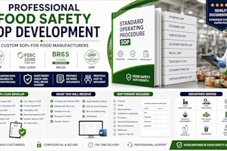 create professional food safety sops and ssop documents