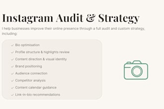 audit your instagram and create a social media strategy