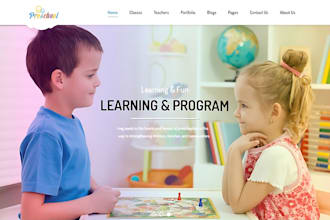 design wix childcare website daycare preschool infant care website