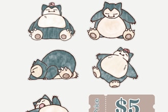 create cute printable pokemon stickers