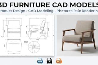 create 3d bespoke sketchup furniture  design photorealistic furniture design cnc