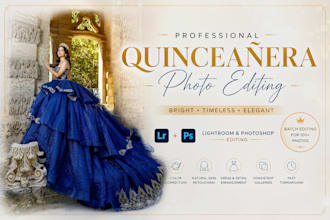 professionally edit and retouch your quinceanera photos