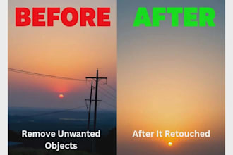 remove objects, wires, poles from photos