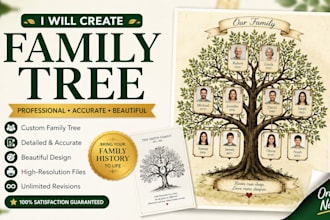 do custom family tree design genealogy chart genealogy research expert