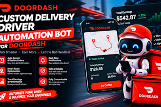build a custom delivery driver automation bot for doordash