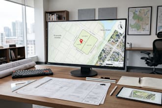 create professional real site maps, property location maps and site plans