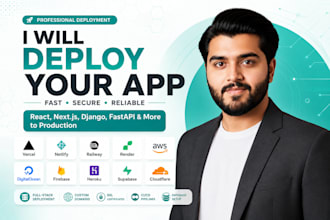 deploy your full stack web app on AWS, vercel, render, railway, azure, gcp