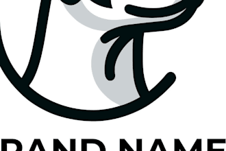 design a professional dog cartoon logo with copyright