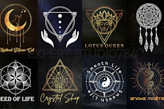 design sacred geometry, esoteric, mystical, spiritual logo design for your brand